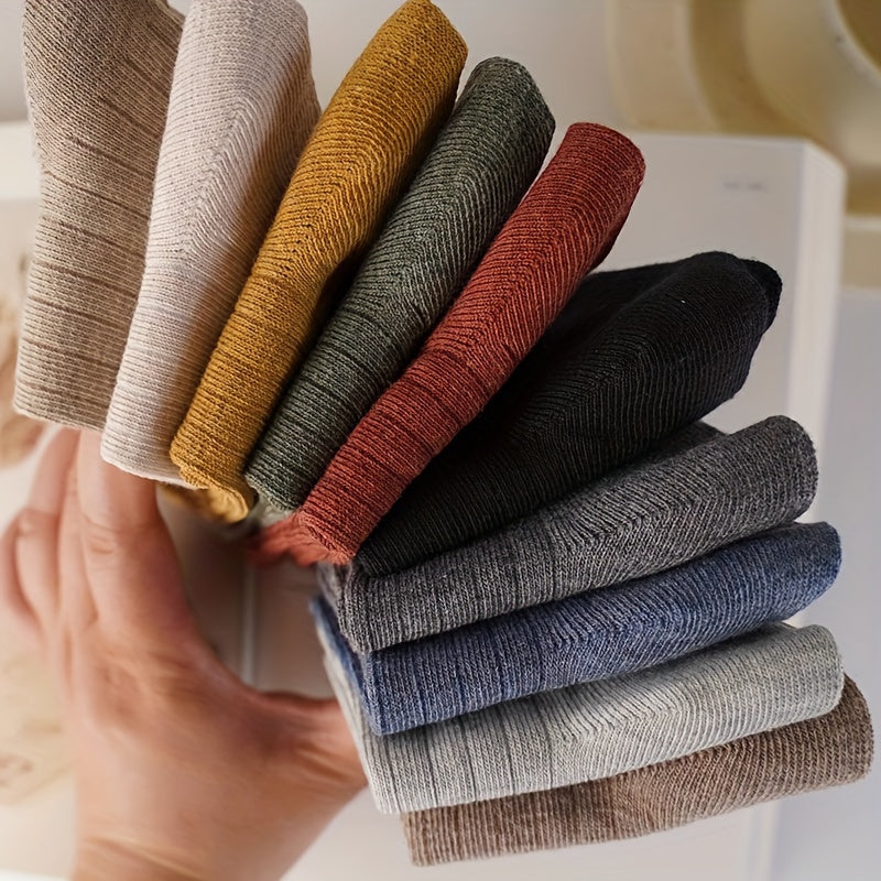 10 Pairs Outdoor Comfortable Breathable Crew Socks