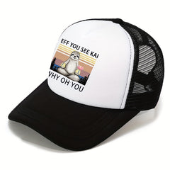 Outdoor Baseball Cap Men's Cartoon Print Hip Hop Dad Trucker Hat