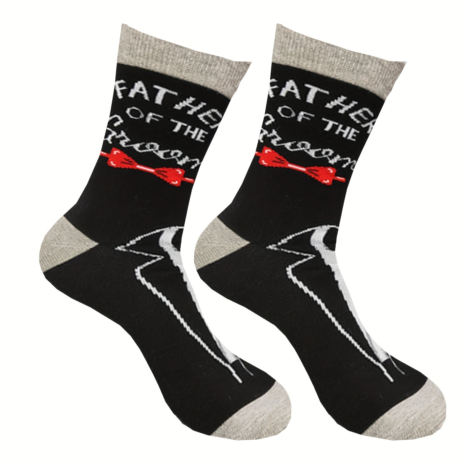 Men's Mathematical Pattern Crew Socks Cotton Blend Comfy Casual Unisex Socks