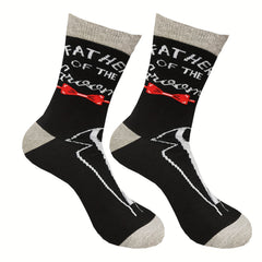 Men's Mathematical Pattern Crew Socks Cotton Blend Comfy Casual Unisex Socks
