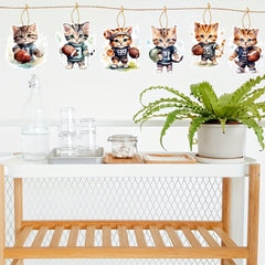 6pcs Cat Football Ornaments Football Coach Gift Helmet Hanging Ornament