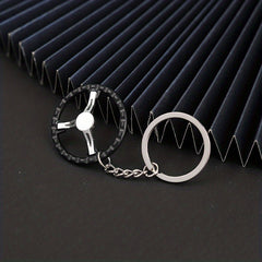 Mini Steering Wheel Keychain for Men Backpack Car Pendant