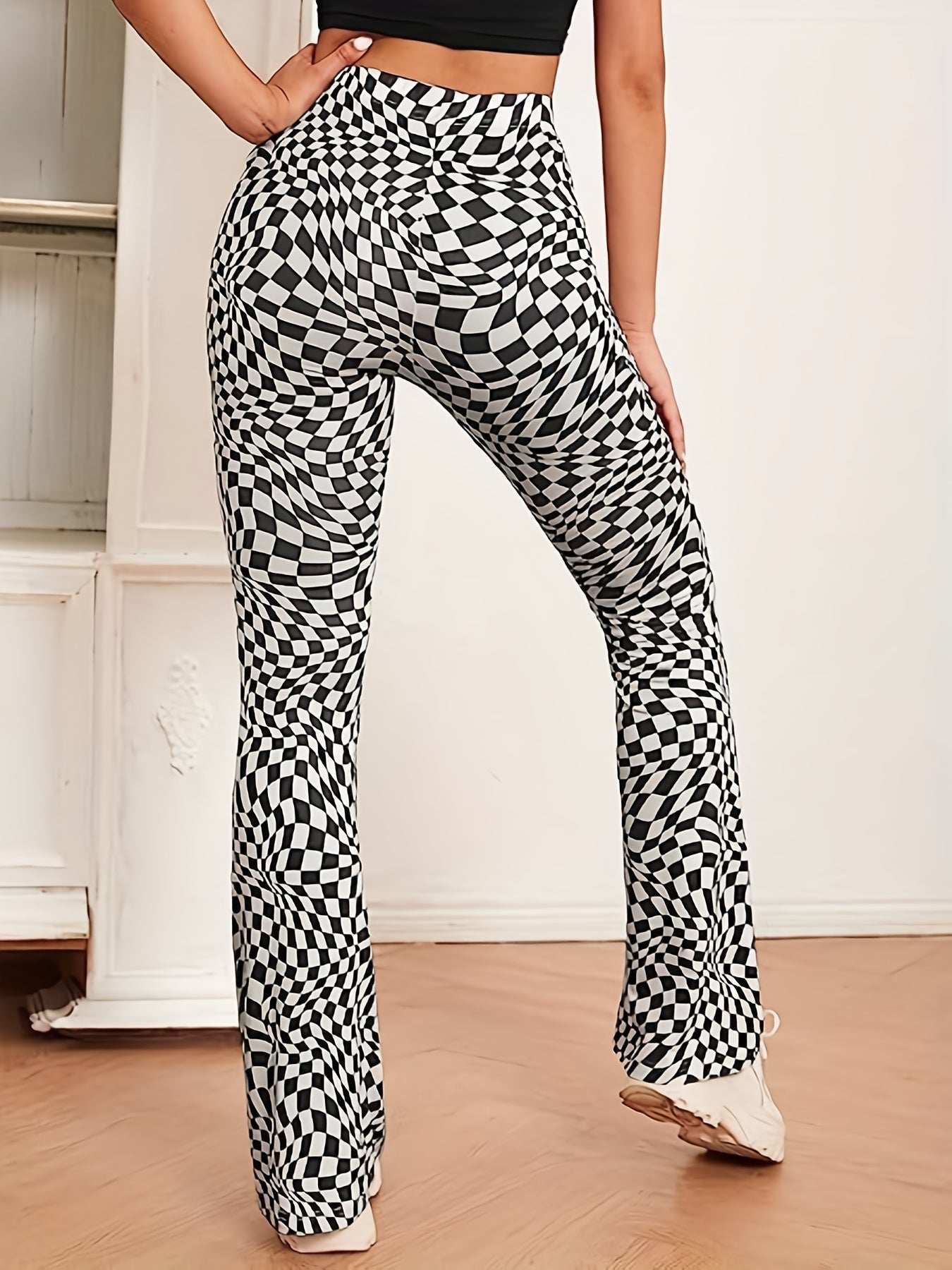 Flare Leg Pants Casual High Waist Slim Pants For Women
