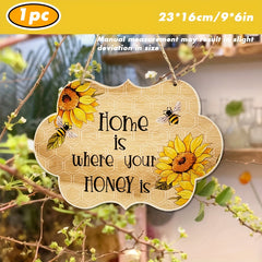 Wooden Beehive Hanging Decoration for Festive Home Decor