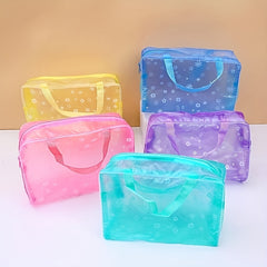 Floral Print Makeup Pouch Zipper Portable Cosmetic Bag