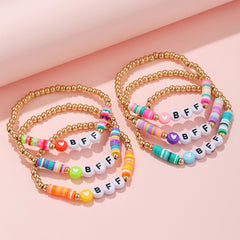 6pcs BFF Heart Bracelet For Girls Kids Friendship Party Jewelry