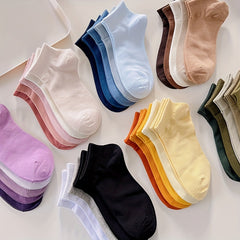 10 Pairs Soft Lightweight Ankle Socks Women's Stockings & Hosiery