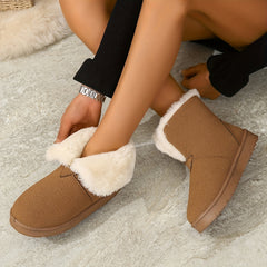 Women's Plush Lined Snow Boots Fall Winter Warm Wear Resistance