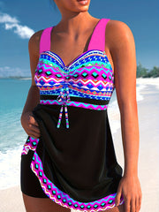 Geometric Print Tankini Set