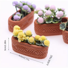 1:12 Scale Potted Plant Model for Dollhouse Decor
