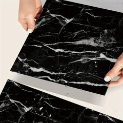 4pcs Marble Pattern Tile Stickers - Waterproof Non-slip Self-adhesive Wall