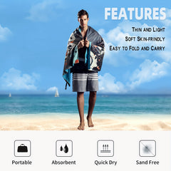 Turbo Microfiber Beach Towel Quick Drying Towel Sand Proof Swim Towel