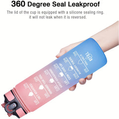 1000ml Gradient Water Bottle for Travel Sports