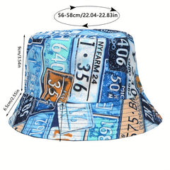 Street Hip hop Fisherman Hat Outdoor Sun Protection Double sided Printing
