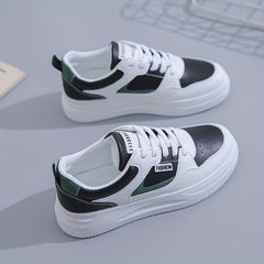 Women's Lace Up Low Top Running Shoes Breathable Thick Sole Walking Shoes
