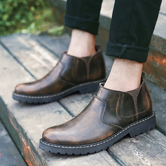 Men's Chelsea Boots Casual Walking Shoes Preppy Style