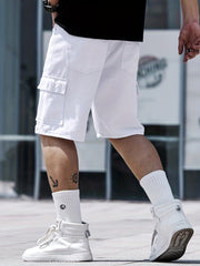 Cotton Denim Cargo Shorts Men's Street Style Shorts