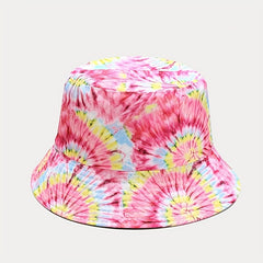 Tie Dye Bucket Hat Printed Hip Hop Unisex Basin Hat Lightweight Sunscreen Fisher