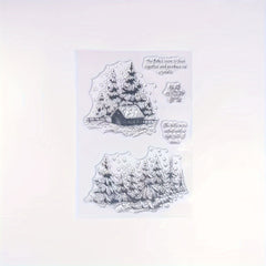 Christmas Tree Forest Snowflake Transparent Seal for Holiday Decor