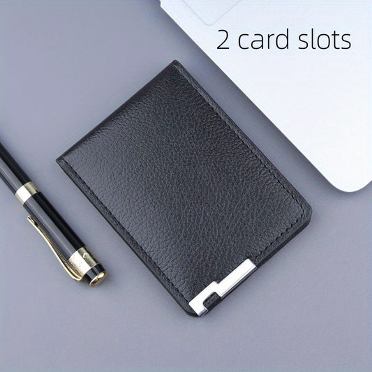Men's Ultra thin Driver's Card Bag, Leather Credit Card Holder