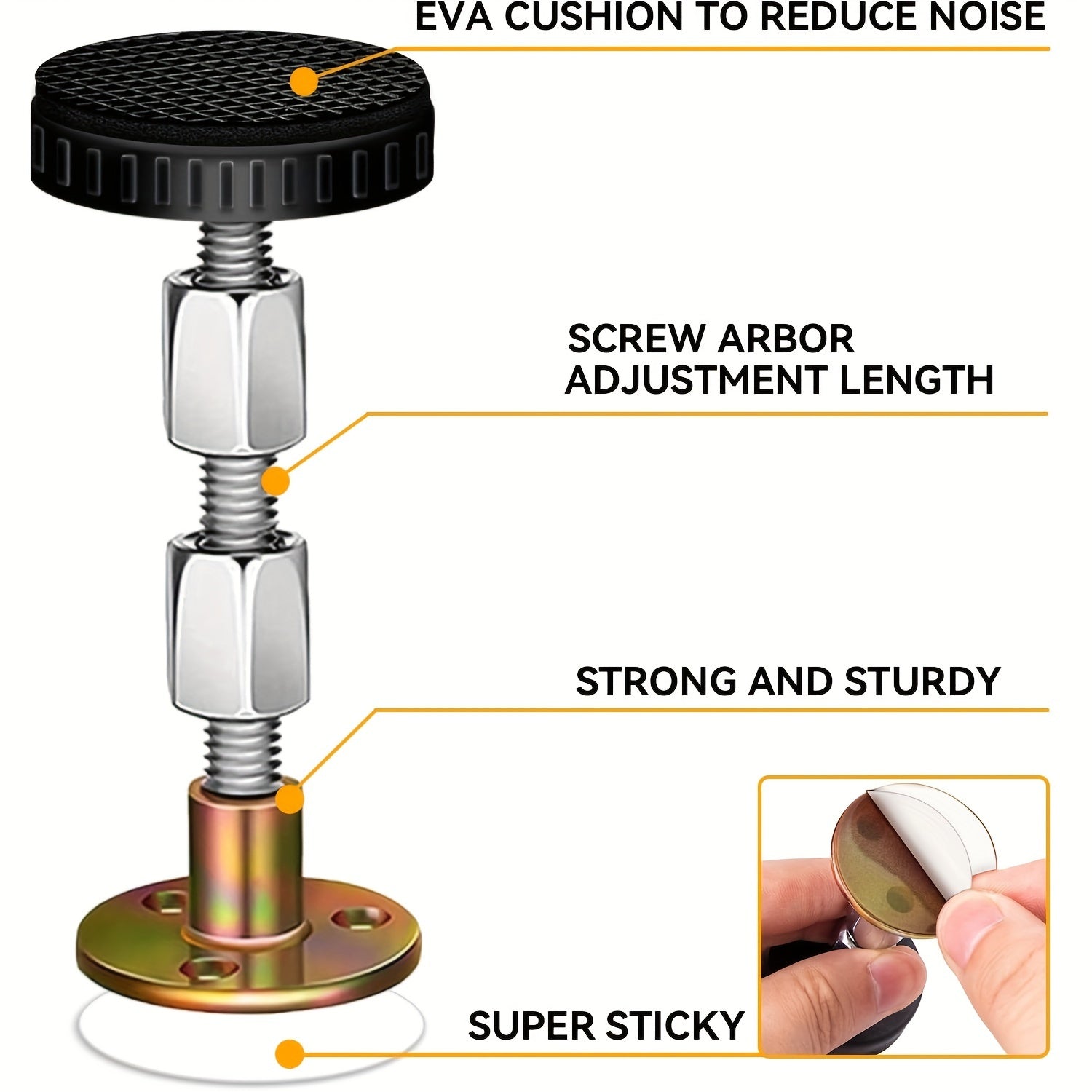 4pcs Headboard Stoppers For Wall Adjustable Threaded Bed Frame Anti Shake Tool