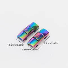 4pcs Magnetic Clasps Flat Leather Cord Bracelet Connectors DIY Jewelry Making