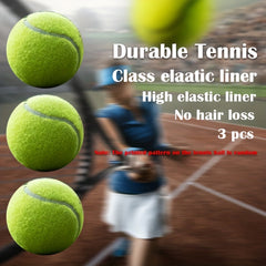 3 High Elasticity Tennis Balls for Outdoor Sports & Family Games