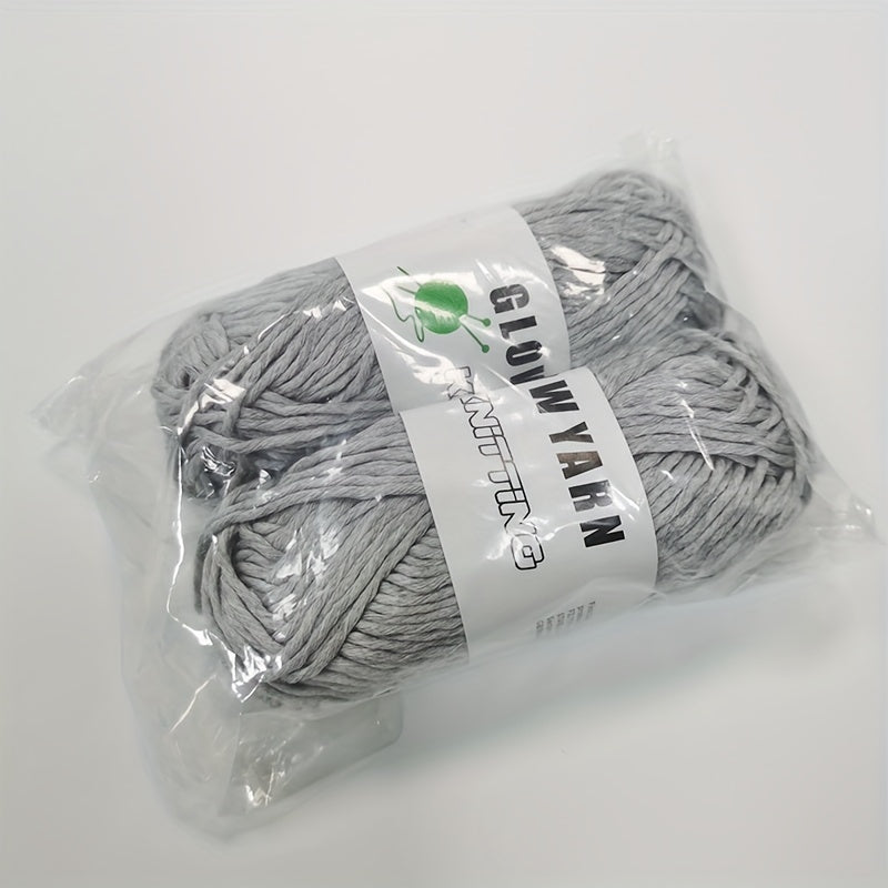 2pcs Glow In Dark Yarn Polyester Luminous Soft Perfect DIY Knitting Crocheting
