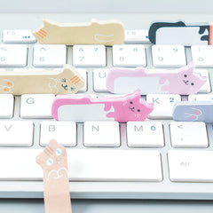 240 Sheets Cats Sticky Point Markers Cartoon Cat Sticky Notes Index Memo Pad