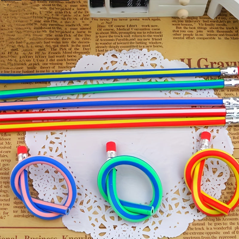 10pcs Folding Pencils Can Bend And Deform Student Creative Stationery