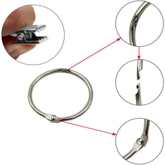40Pcs Metal Curtain Rings with Clips 3.51 cm Interior