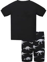 Toddler Girls Dino Pajama Set Crew Neck T Shirt & Shorts Sleepwear