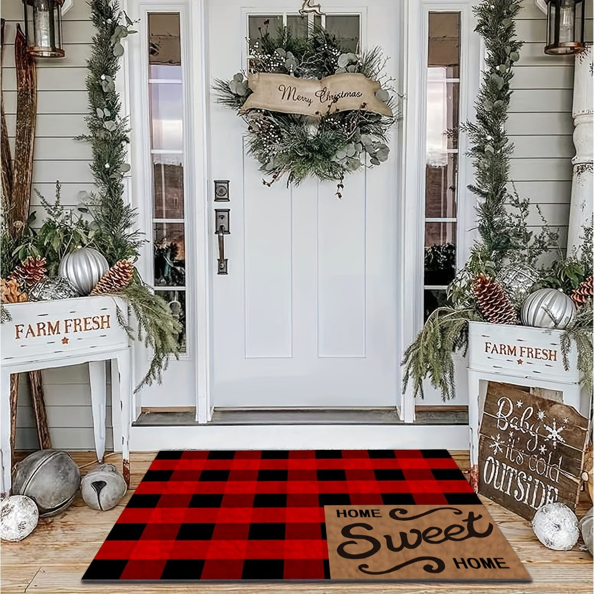 Loop Velvet Entrance Doormat Dirt resistance Entry Door Floor Mat