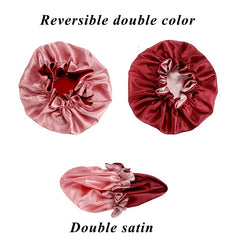 Baby Satin Bonnet Elastic Sleeping Cap for Toddler Boys and Girls