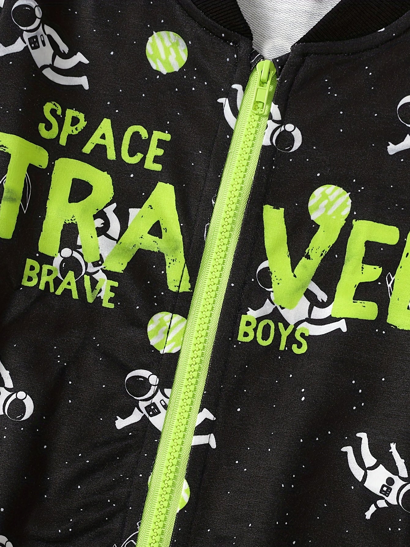 Boys Astronaut SPACE TRAVEL Windbreaker Jacket Waterproof Zip Up