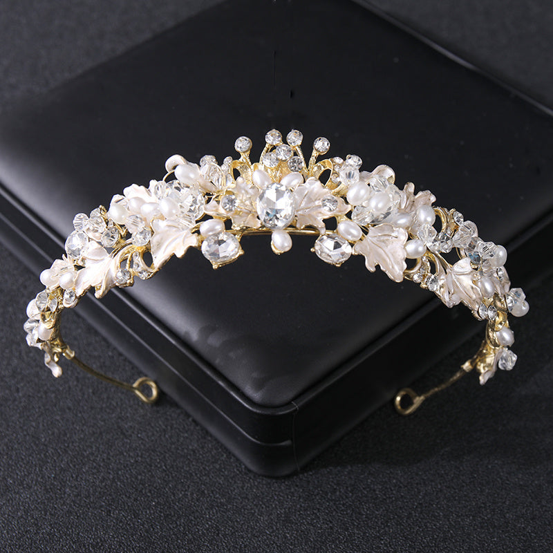 Bridal Tiara Wedding Tiara Silver Crystal & Pearl Hair Accessories