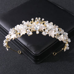 Bridal Tiara Wedding Tiara Silver Crystal & Pearl Hair Accessories