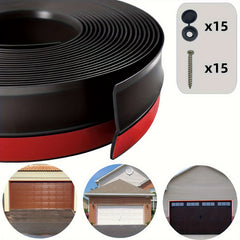 Garage Door Seal Top/Side Strip 16 4FT 5M Brown Weather Stripping