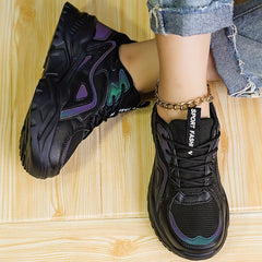 Women's Ombre Chunky Sneakers Mesh Running Shoes