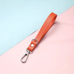 Vintage Leather Keychain Double Sided Keyring for Men & Women