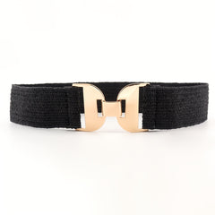 Summer Grass Girdle Women's Elastic Belt Geometric Buckle