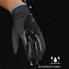 Windproof Waterproof Velvet Thickened Warm Gloves Touch Screen