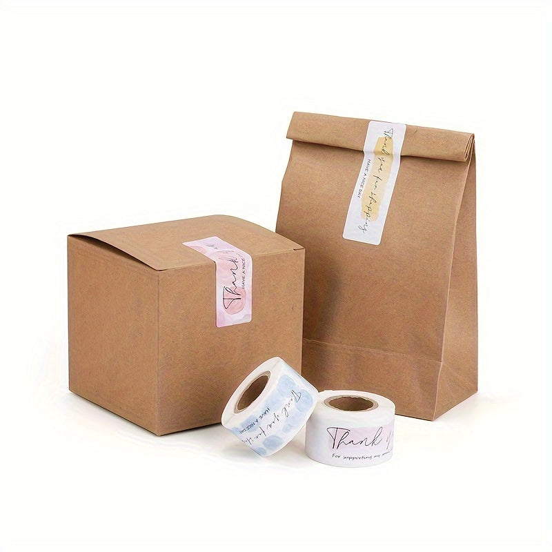 English Thank You Stickers Label Packaging Sealing Stickers Printing Label Stick