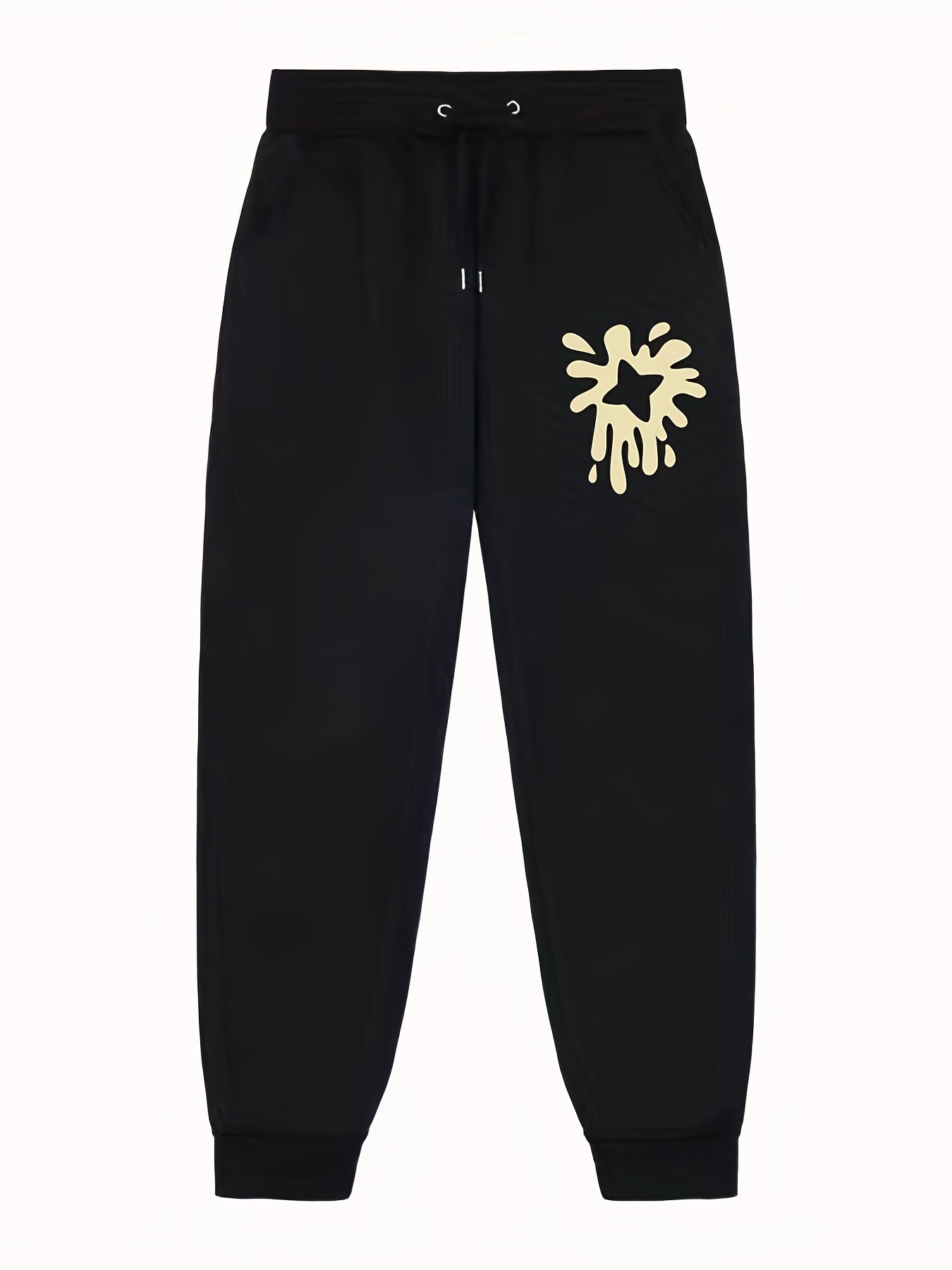 Men's Print Joggers Stretch Waist Sweatpants