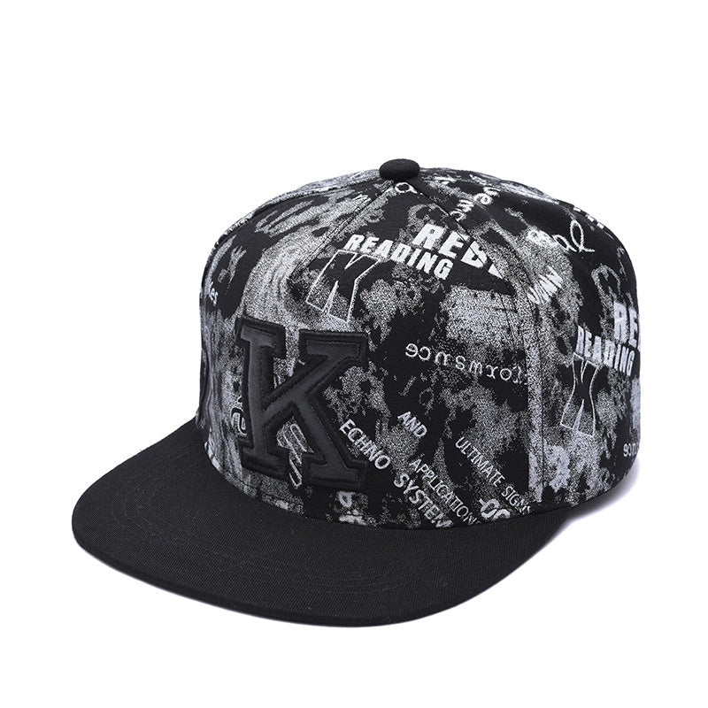 Letter K Snapback Baseball Cap Hip Hop Street