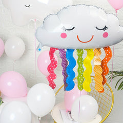 12pcs Cloud Aluminum Foil Balloon Rainbow Cloud Shaped Foil Balloons