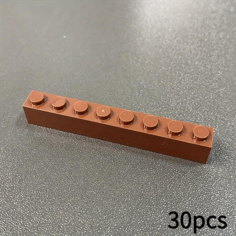 30pcs 1x8 Building Block Parts Compatible MOC 3008 for Boys and Girls Over 6