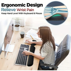 Gel Memory Foam Keyboards and Mouse Wrist Rests 2-Piece Set