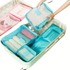 6PCS Travel Clothes Storage Bag Underwear Packing Cube Organizer