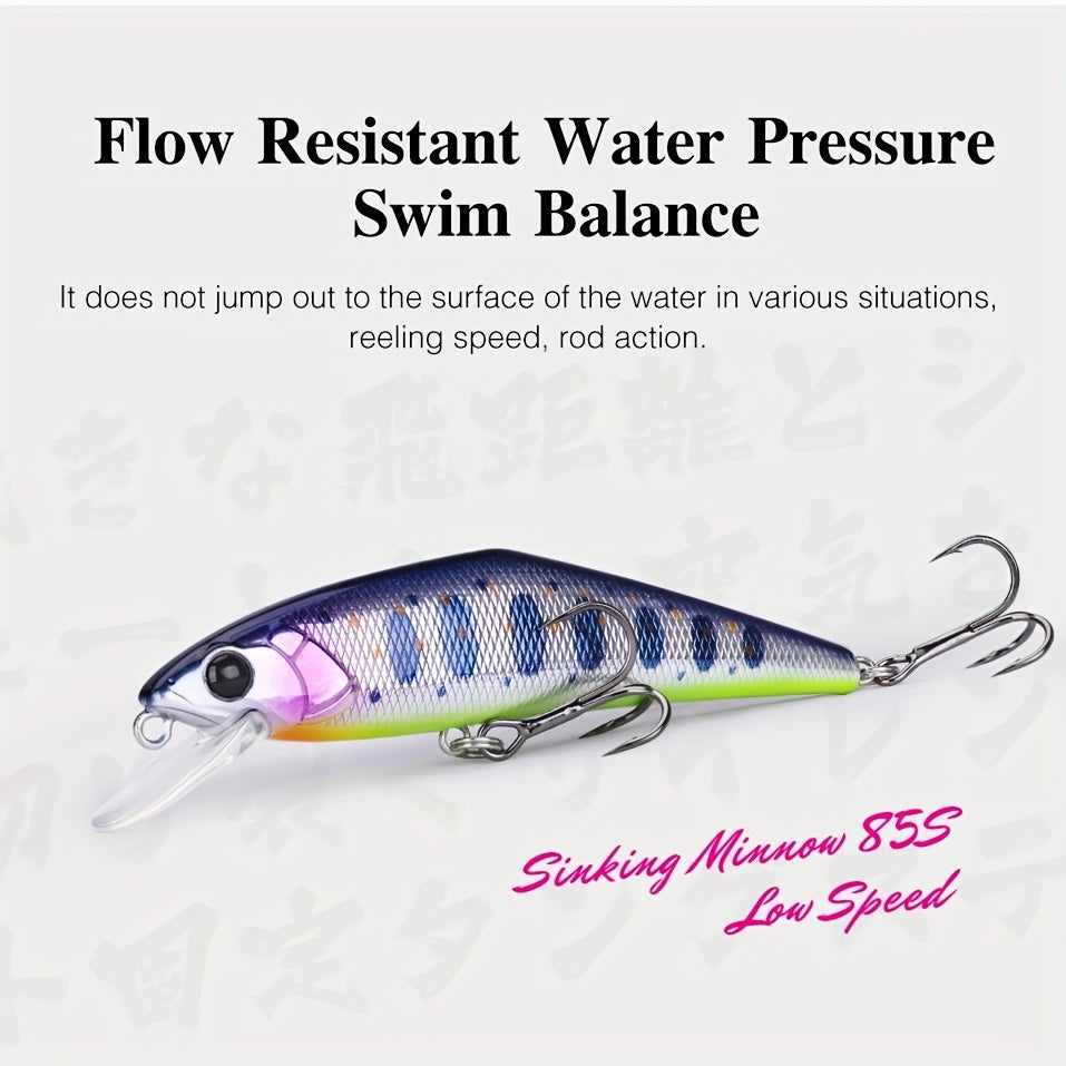 Slow Sinking Minnow Fishing Lure Bionic Wobbler Hard Bait Fishing Gear
